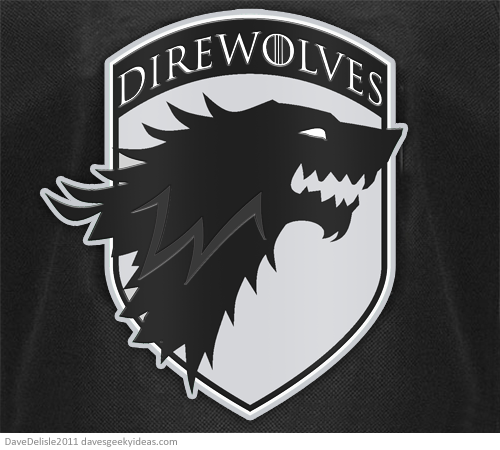 Game Of Thrones DIrewolves Starks Hockey Jersey