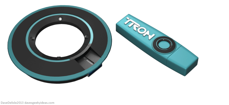 TRON USB flash drive design by Dave Delisle 2013 davesgeekyideas